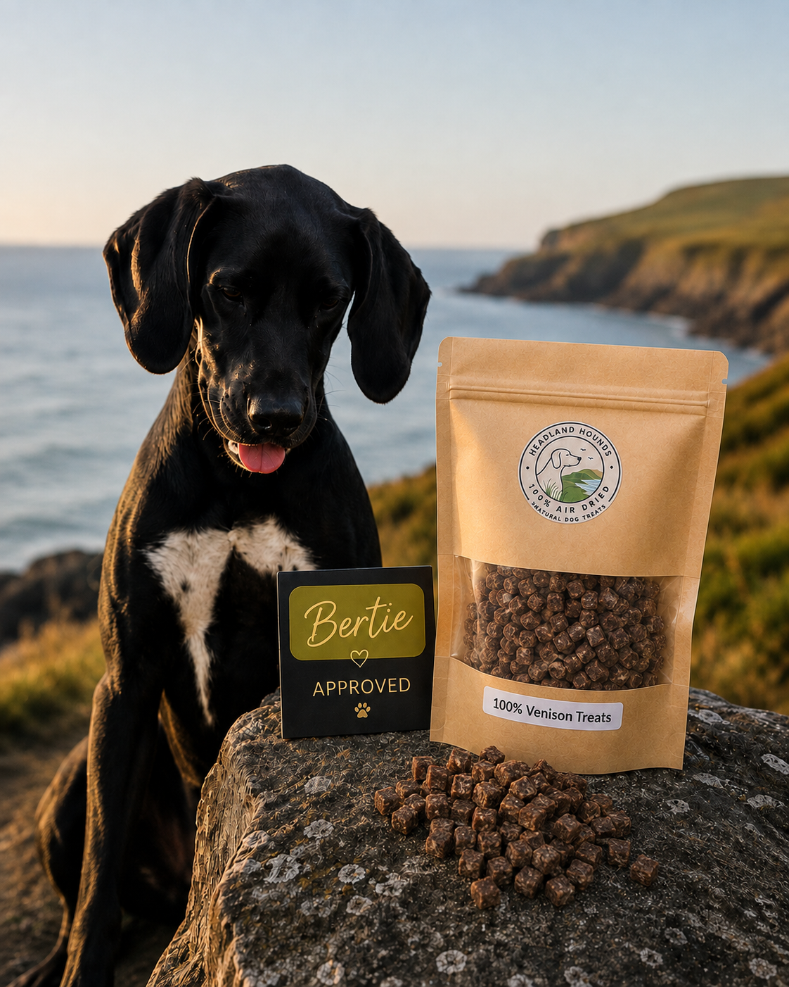 Close-up of natural air dried dog treats
